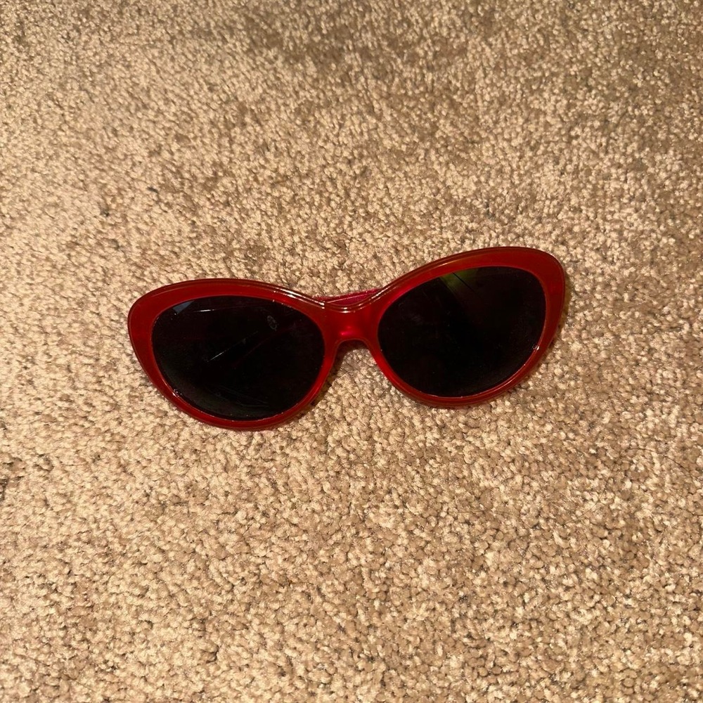 Red Oval Sunglasses